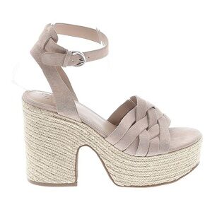 Marc Fisher LTD Like New Odilia Suede and Jute Wedge Platform Sandals